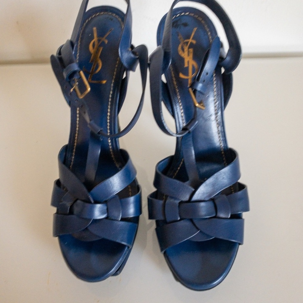 YSL dark blue Sandals